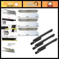Stainless Steel Heat Plate Shield & Cast Iron Burner Replacement Kit – 3 Pack fo