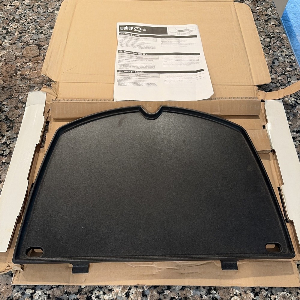 Cast Iron Griddle for Weber Q300 Series Grill