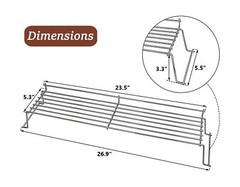 QuliMetal Stainless Steel Warming Rack for Weber Genesis 300 Series(2007-2016…