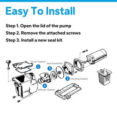 Super Pump Seal Kit for Hayward Pool Pump Go Kit 3 Replacement,