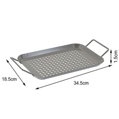 BBQ Pan Set BBQ Accessories Carbon Steel Material Compact Size Non-stick Coating