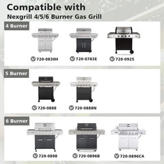 Grill Heat Plates for Nexgrill 720-0830H 720-0888 Burner Covers BBQ Pro Backyard