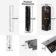 Grill Parts for Dyna-Glo DGH474CRP DGH450CRP,Grill Replacement sliver-black