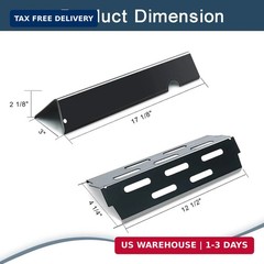 7 Flavorizer Bars&4 Heat Deflectors for Weber Genesis II 410/440 Porcelain Steel