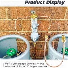 Propane Regulator Copper Pigtail POL x 1/4″NPT Male Pipe Thread 1/4″ Tubing