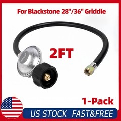 SHINESTAR 2FT 3/8″ Propane Regulator Hose QCC1 for Blackstone, Weber, Char-Broil