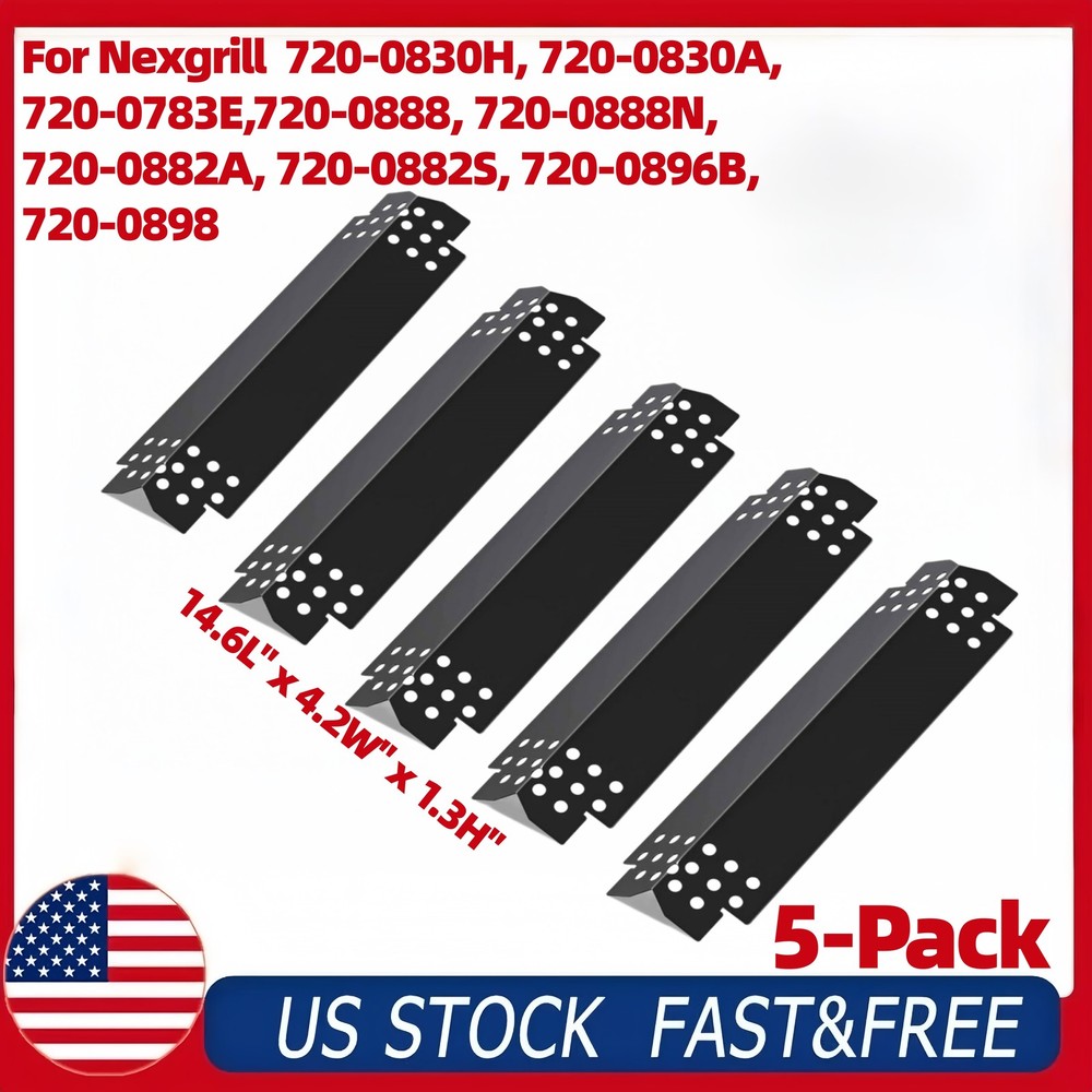 5-Pcs 14.6″ Grill Heat Plates for Nexgrill 720-0830H 720-0888 720-0898,720-0882A