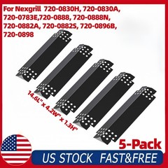 5xP 97461 Nexgrill Heat Plates 14.6″ for 720-0830H 720-0888 Grill, Flame Tamer
