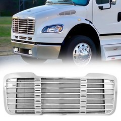 Chrome Grille with Bug Screen for 2003-2015 Freightliner M2 100 106 112, Front