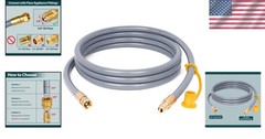 10ft Natural Gas Hose for Weber, Char-Broil, Pizza Oven