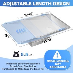 Grease Tray with Catch Pan and Foil Liner, Adjustable Drip Pan for 3/4/5 Gas