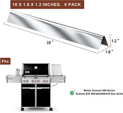 Flavorizer Bars for Weber Summit E/S 440 450 460 470 with Smoker Box 67668 8PCs