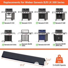 GS4 Flavorizer Bars 66795 for Weber Genesis II 300 E310 E315 E335 17″ Porcelain