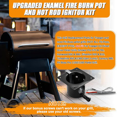 Enamel Fire Burn Pot Hot Rod Ignitor Kit for Pit Boss Traeger Camp Chef