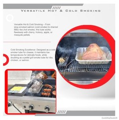 Smoke Tube 2 Pack 12 Inch Pellet Smoker Stainless Steel Tray Cold Hot Smoking