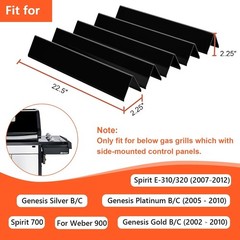 22.5″ Porcelain Steel Heat Plates for Weber Spirit 300 Series (Side Knobs)