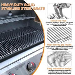 66089 Genesis II GS4 Grill Grates for Weber 4 Burner Genesis 2 GS4 Grill Part…