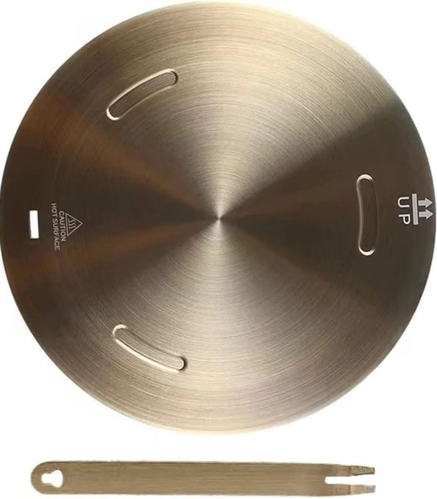 6.3 Inch Induction Heat Diffuser Adapter Plate with Removable Handle for Stove
