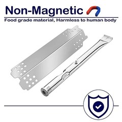 Burner Tube and Heat Plate Shield Stainless Steel Grill Replacement Repair Set