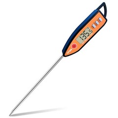 Digital Meat & Milk Thermometer – Instant Read Probe for Cooking, BBQ, Orange