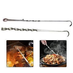 BBQ Hooks Meat Hook Flipper Cooking Hooks BBQ Food Flipper Long Handle Meat Hook