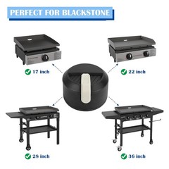 Grill Knobs Replacement, Black, 2-Pack, Metal, For Blackstone 17/22/28/36 inch