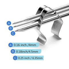 Stainless Steel Meat Probe Clip Holder 3pcs for iGrill For Maverick Probes