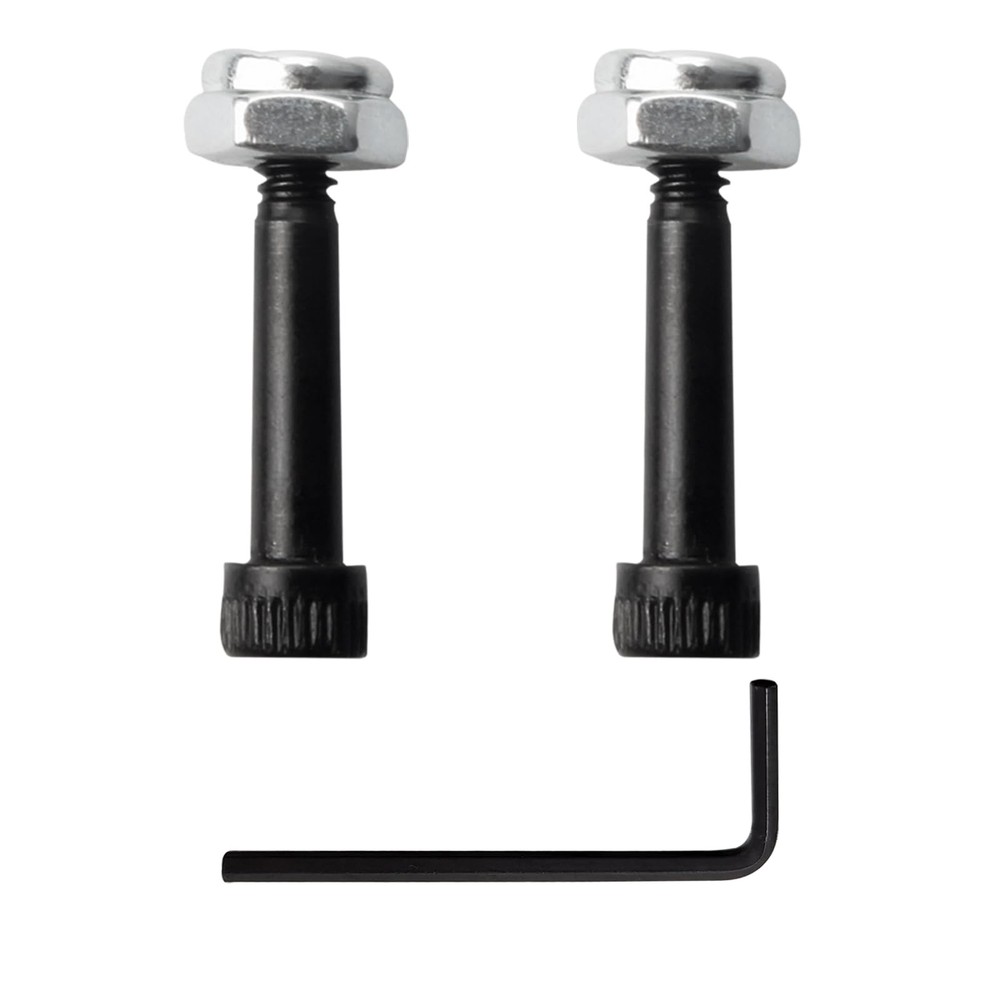 2 Set 74072 Auger Motor Shaft Nut & Bolt, 0.875 x 0.31 x 0.18 inches, Black