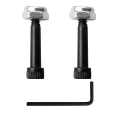 2 Set 74072 Auger Motor Shaft Nut & Bolt, 0.875 x 0.31 x 0.18 inches, Black