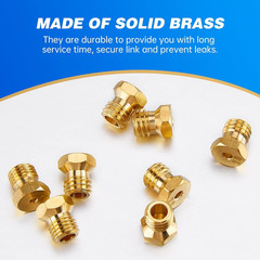 Natural Gas Orifices Nozzle Conversion Kit, DIY Burner Parts Brass Jet Nozzles f