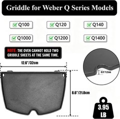 Q1200 Q1000 Griddle Replacement Parts for Weber Q1400, Q100, Q120, Q140 Serie…