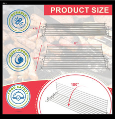67027 Top Grill Warming Rack for Weber GS4 Spirit I & II 300 Series E310, E320,