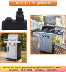 Grill Igniter Kit Spark Generator 1 Outlet AAA Battery Push Button for Broil