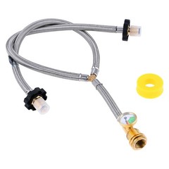 Propane Y-Splitter Adapter Hose with Brass Fittings for Dual Tank Connection