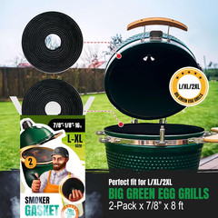 Gasket for Big Green Egg Large/Xl/Xxl – 2-Pack X 8 FT Smoker Gasket Seal – BGE G