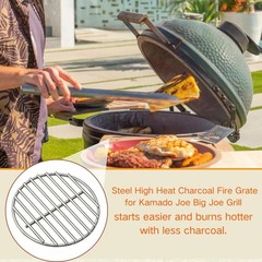 Stainless Steel High Heat Charcoal Fire Grate Fits Large/MiniMax Big Green Eg…