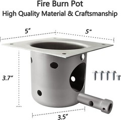 304 Stainless Steel Fire Burn Pot and Hot Rod Ignitor Kit for Traeger Pit Boss