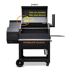 ® Hi Temp BBQ Smoker Gasket Self Stick 15 Ft High Heat 1/2 X 1/8 Black
