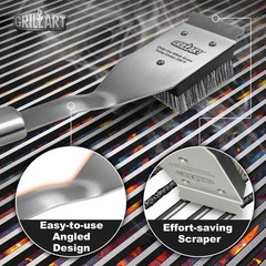 GRILLART Grill Brush and Scraper Replacement 16.5 inches, Heads