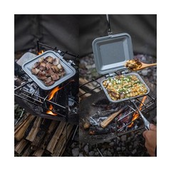 Campingmoon Campfire Sandwich Maker Camping BreadToaster Aluminum H… Fast Ship