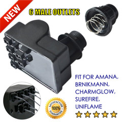 Gas Grill Ignitor 6 Outlet Spark Generator Tact Push Button BBQ Select Igniter