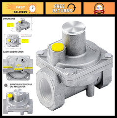 Natural Gas & Liquid Propane Regulator 1/2″ NPT 1/2 PSIG for Gas Ranges – LPG 10