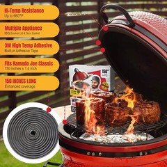 Mesh Gasket Kit Fit for Kamado Joe Classic – 150″ Fiberglass Gasket Replacement