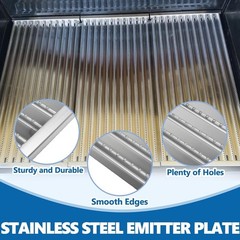 Enhanced Searing Grill Grate & Emitter Plate Combo for Charbroil Infrared Grills
