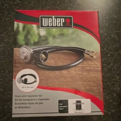 Weber Gas Hose & Regulator Kit 30 in (76 cm) Black Gas Regulator & Hose