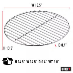 Replacement Charcoal Grate For 18-1/2″ Bar-b-kettle One-touch Kettle Jumbo Joe