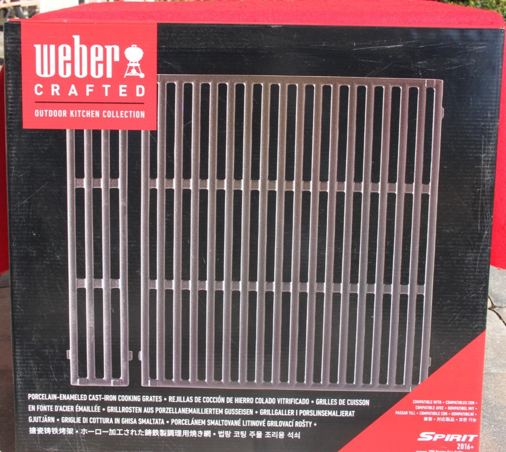 Weber 7849 Crafted Porcelain Enamel Cast Iron Cooking Grates Spirit 2-Burner J5