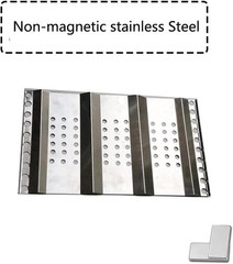 S56202 15 5/8 Stainless Steel Cooking Grates Grid with 96201 Heat Plate Steelman