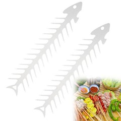 Stainless Steel Fishbone BBQ Skewers Perfect for Grilling Meat and Veggies