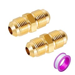 3/8″ Male Flare x 3/8″ Male Flare Connector Gas Adapter Union 2PCS 3/8 x3/8